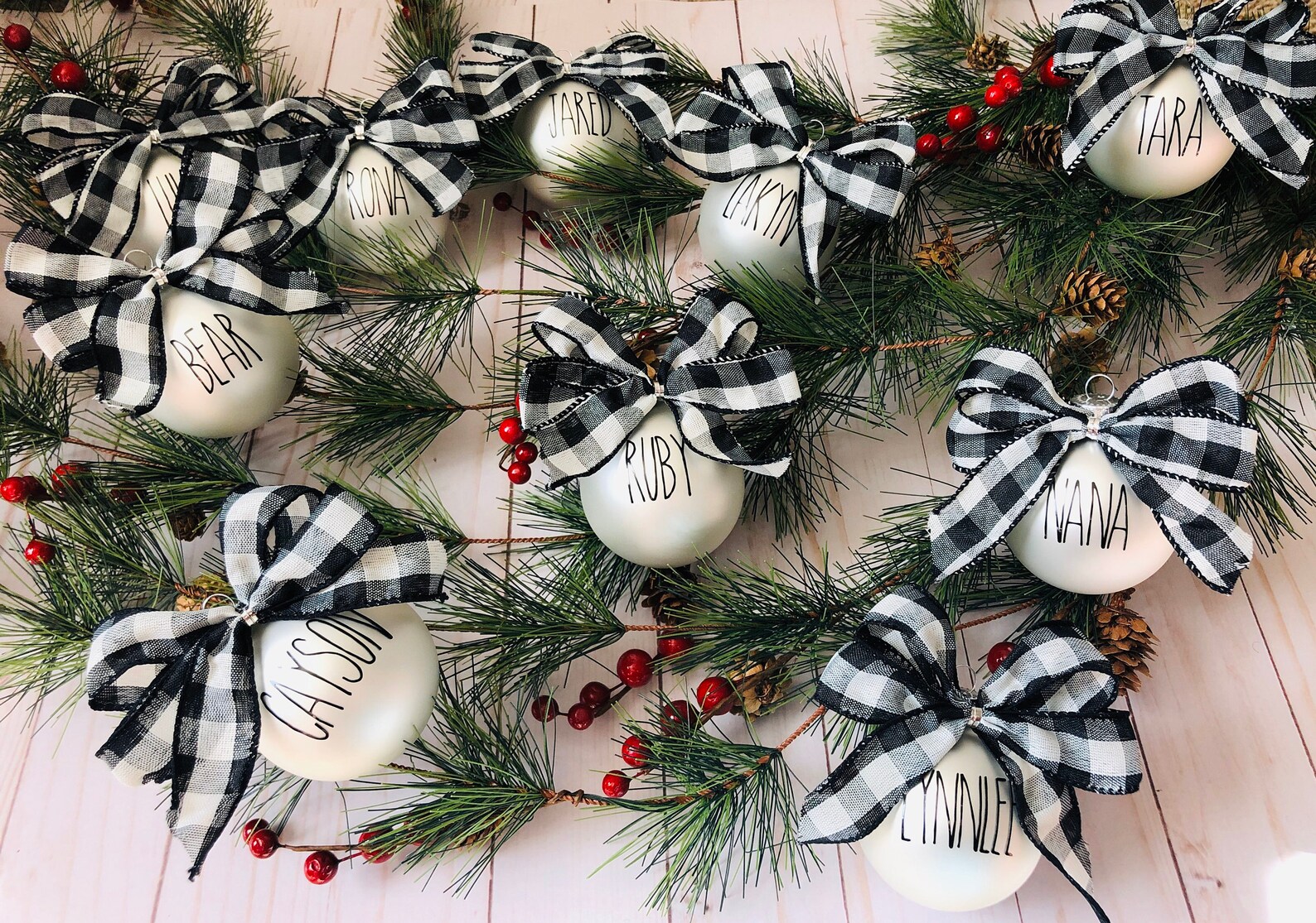 Farmhouse Style Christmas Tree Ornament/white Bulb Etsy