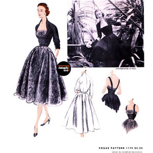 50s Above-Waist Jacket and Dress by Jean Dessès, Bust 32 Hip 35, Vogue Paris Original Model 1174, Vintage Sewing Pattern Reproduction
