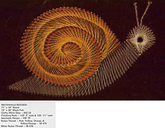 70s Three Dimensional String Art Patterns, Various Designs With