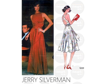 PATTERN Easy Sew Vintage Women Criss Cross Halter Formal Gown Party Dress  1970s Recreation Sewing Pattern Instant Digital PDF Download - Etsy