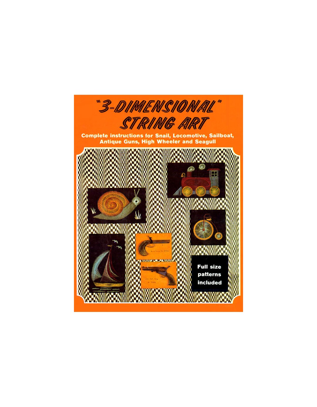 70s Three Dimensional String Art Patterns, Various Designs With
