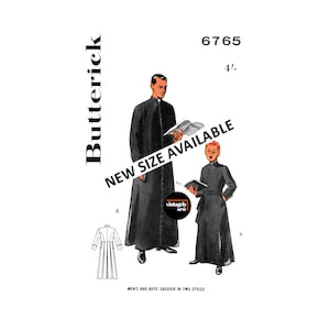60s Mens' or Womens' Surplice and Cassock, Various Sizes 60s Mens' or Womens' Surplice and Cassock, Various Sizes
