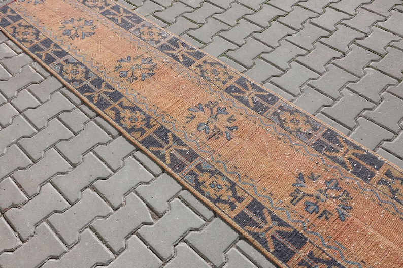 TURK\u0130SH RUNNER RUG 2x8.8 feet Vintage Turkish Rug,Wool Rugs,Long runner rug,Vintage Runner Rug,Bohemian Rug,2x9 feet 24x106 Inch,3846