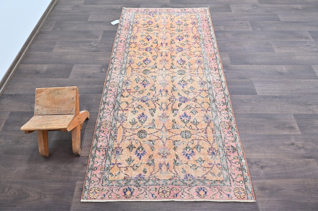 Turkish Rug 3x6 Feet Vintage Oushak Runner Kitchen Rugs 3x6 Etsy