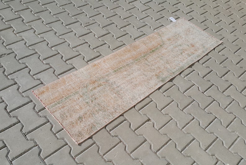 turkish rug runner 1.7x5.9 feet runner rug vintage runner hallway runner oushak runner rug for kitchen entryway runner rug 20x71 Inch3405
