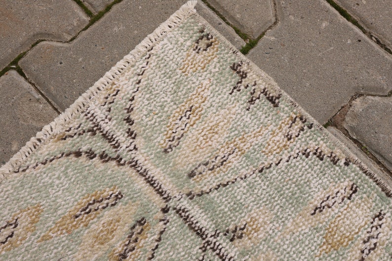 Anatolian rug cotton rug Anatolia vintage runner 20x45 Inch carpet 3707 turkish small rug oushak rug 1/'6/'/' x 3/'8/'/' feet