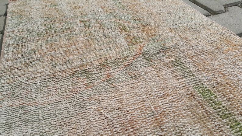 turkish rug runner 1.7x5.9 feet runner rug vintage runner hallway runner oushak runner rug for kitchen entryway runner rug 20x71 Inch3405
