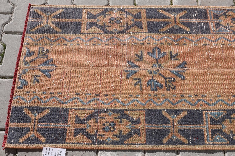 TURK\u0130SH RUNNER RUG 2x8.8 feet Vintage Turkish Rug,Wool Rugs,Long runner rug,Vintage Runner Rug,Bohemian Rug,2x9 feet 24x106 Inch,3846