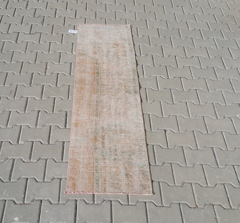 turkish rug runner 1.7x5.9 feet runner rug vintage runner hallway runner oushak runner rug for kitchen entryway runner rug 20x71 Inch3405