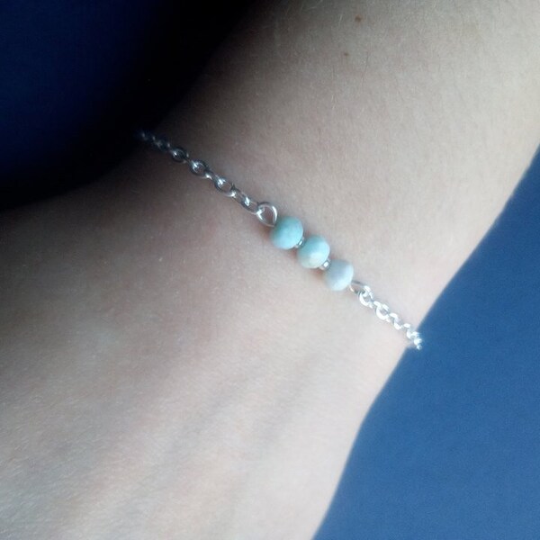 Abacus armband en oorbellen larimar stenen Valentijn cadeau blauwe sweet love