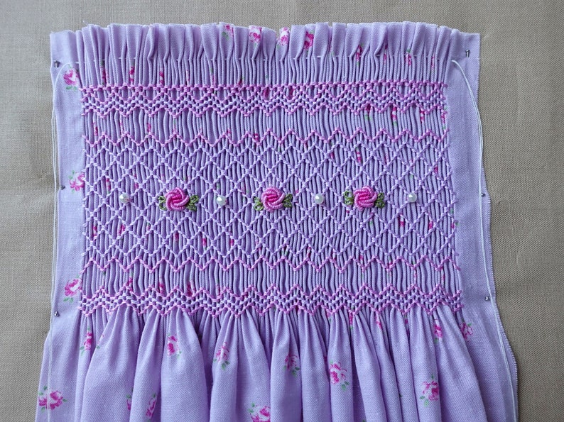 Smocking Design Geometric Smocking Plate for Square Yoke Dress | Smocking Design Only ...