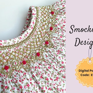 Smocking Design, Smocking Pattern for Girls, Smocking Digital Pattern