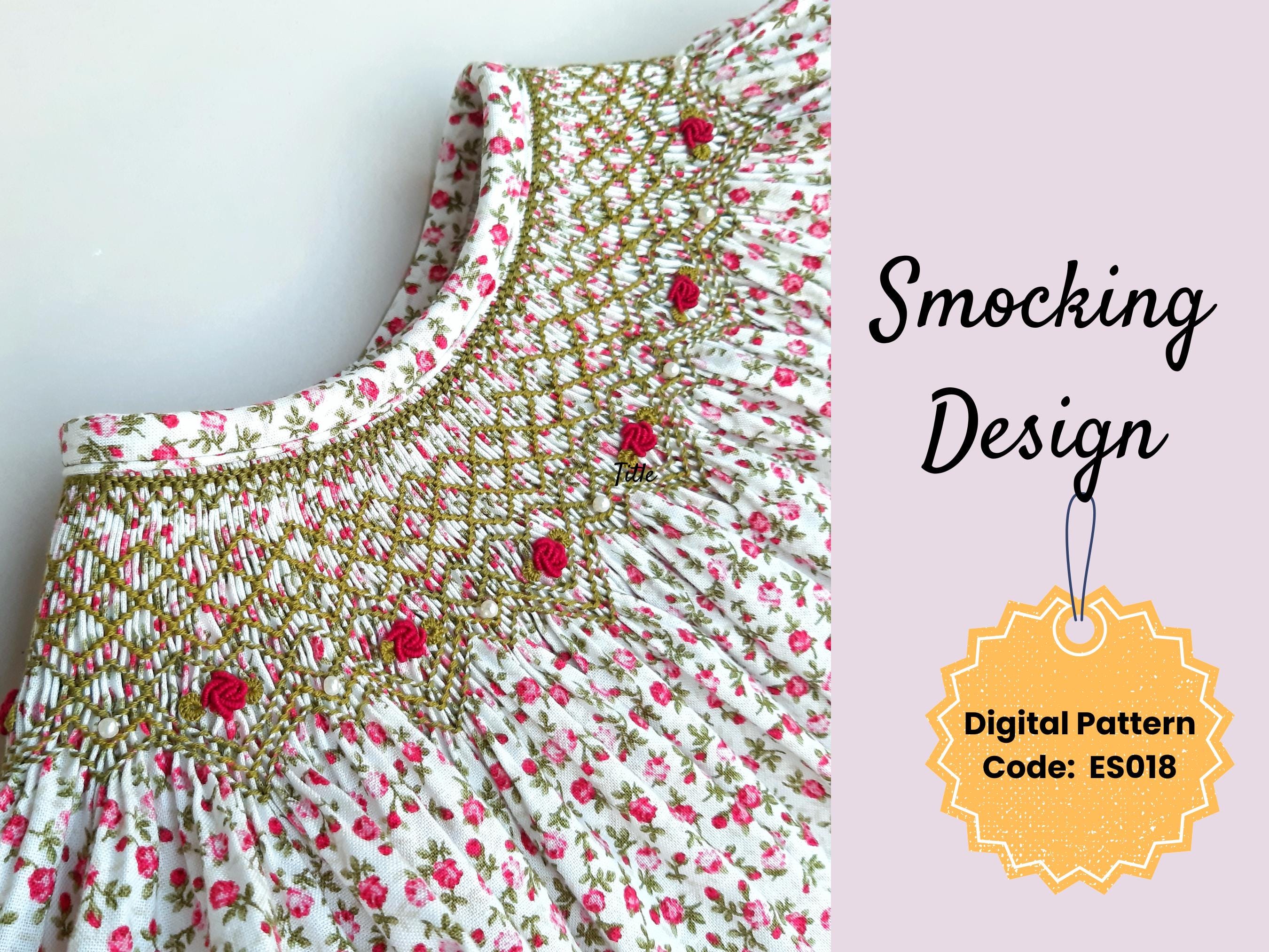 Geometric Smocking Design for Girls (PDF Download)