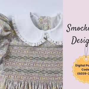 Geometric Smocking Design for Girls: PDF Download for Smocking Design Only