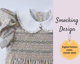 Geometric Smocking Design for Girls (PDF Download)