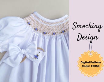Geometric Smocking Design for Babies (PDF Download)