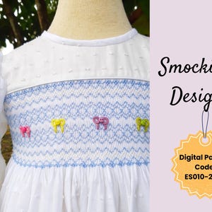 Geometric Smocking Design for Girls: PDF Download for Smocking Design Only