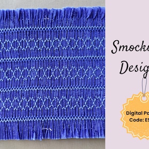 Geometric Smocking Design for Girls:  PDF Download for Smocking Design Only