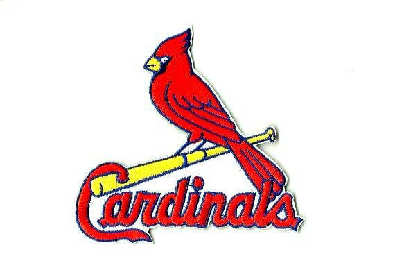 ST LOUIS CARDINALS vintage iron on embroidered logo patch 3.5”