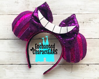 Cheshire Cat Ears Alice in Wonderland Ears Custom Minnie Ears Mouse Ears