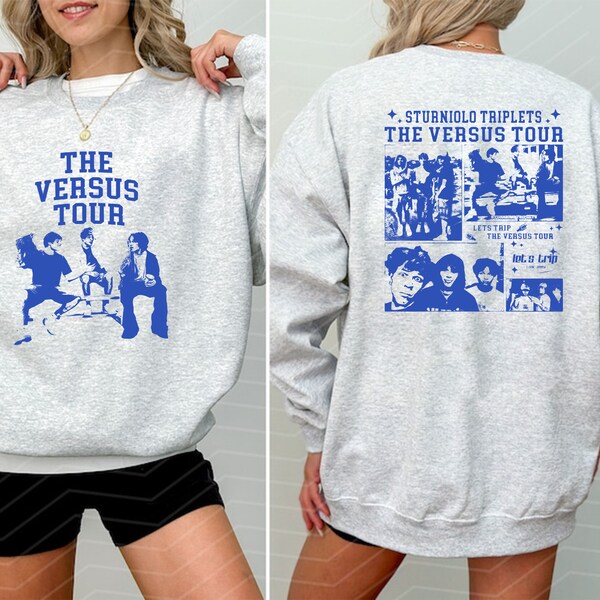 Sturniolo Triplets Iconic Shirt 2 Side, The Versus Tour 2023 Concert Ticket Vintage 90s Y2K Graphic Tee, Unisex Gift Hoodie