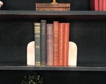 Classic Books by the Foot:  Vintage Green Reference Book Collection Dark Academia Library Decor