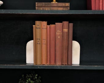 Classic Books by the Foot: Vintage Brown Warm Earth Tone Hymnals Rustic Library Decor