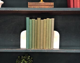 Classic Books by the Foot:  Vintage Green Hymnal Book Bundle Religious Cottagecore Library Decor