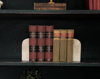 Classic Books by the Foot: Antique Encyclopedia Book Bundle Peoples Cyclopedia and Funk Wagnalls Vintage Library Decor
