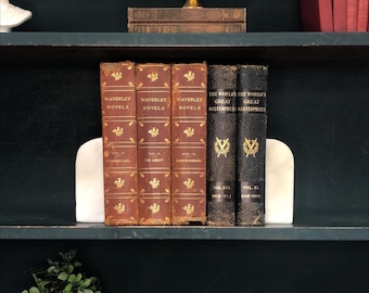 Classic Books by the Foot: Antique Scottish Study Library Decor Waverly Novels World Masterpieces Set, Display Hardcovers set