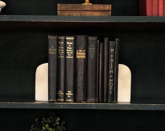 Classic Books by the Foot: Antique Black Hymnal Book Bundle Moody Bookshelf Religious Library Decor
