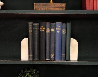 Classic Books by the Foot: Vintage Blue Hymnals Decorative Set Religious Book Collection Christian Library Decor