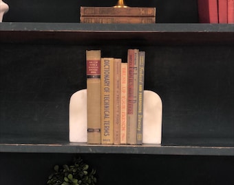 Classic Books by the Foot: Vintage Neutral Book Bundle Refence Dictionaries Cottagecore Home Library Decor