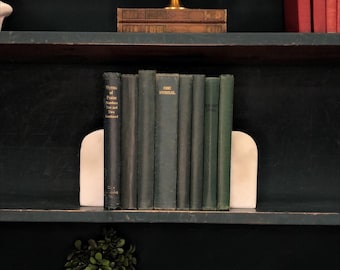 Classic Books by the Foot:  Vintage Forest Green Decoration Hymnal Book Collection English Cottage Library Decor