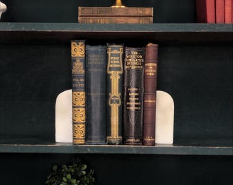 Classic Books by the Foot: Antique Reference Book Bundle Vintage Dictionary and Encyclopedia Collection Dark Academia Library Decor