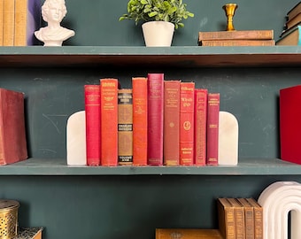 Vintage Hardcover Book Bundle: Decorative Designer Set, Display (9 Books)