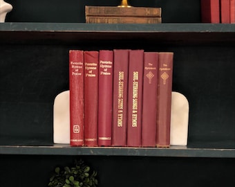 Classic Books by the Foot:  Vintage Burgundy Promise and Worship Collection Dark Academia Library Decor