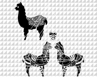 Download Llama mandala | Etsy
