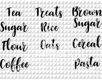 Pantry Labels SVG, Container Labels, Organizing Labels, Farmhouse Decor, Spring Cleaning, Gifts For Her, Pantry Organization