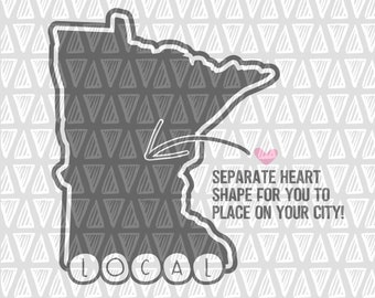 MN SVG, Minnesota SVG, Mn Local Svg, Local Mn Decal, Mn Decal, State Svg, Svg File, Cut File, Minnesota Home, For Silhouette, For Cricut