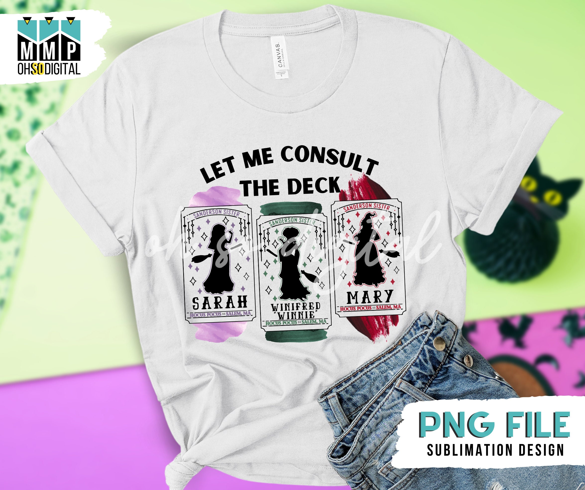 Sanderson Sisters Tarot Cards Digital Design Sublimation - Etsy