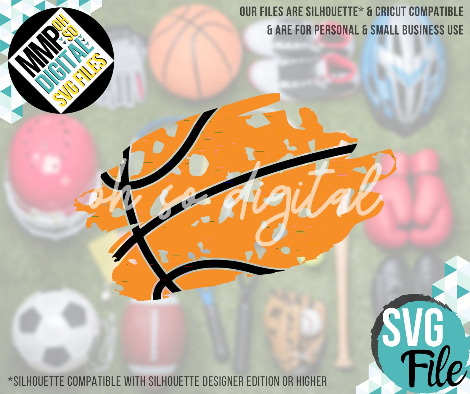 Basketball Paint Brush Stroke SVG Basketball SVG Grunge Etsy Singapore