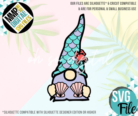 Download Mermaid Gnome Svg Summer Gnome Svg Cute Gnome Crab Gnome Etsy