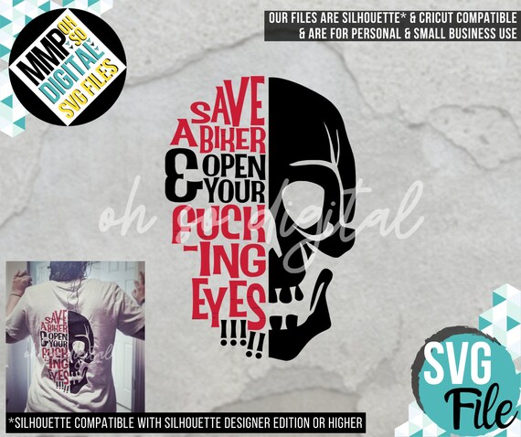 Download Save A Biker Svg Motorcycle Decal Biker Skull Svg Cuttable Etsy