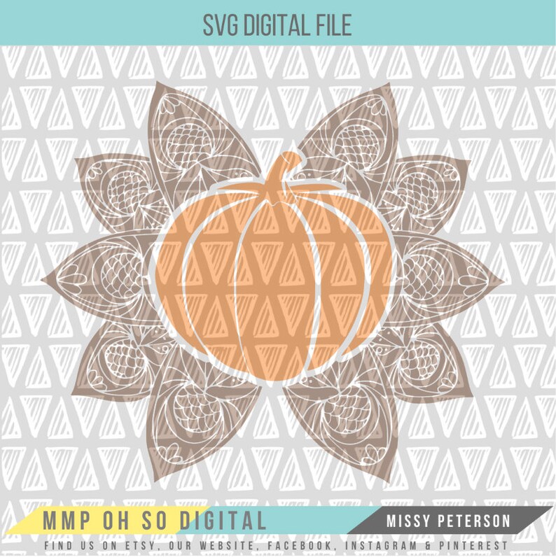 Download Pumpkin SVG Fall SVG Boho Fall Pumpkin Mandala SVG File | Etsy