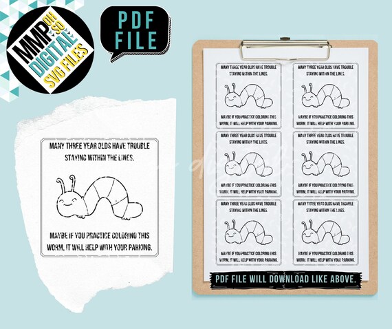 Bad Parking Notes Printable Parking Notes PDF File Parking - Etsy