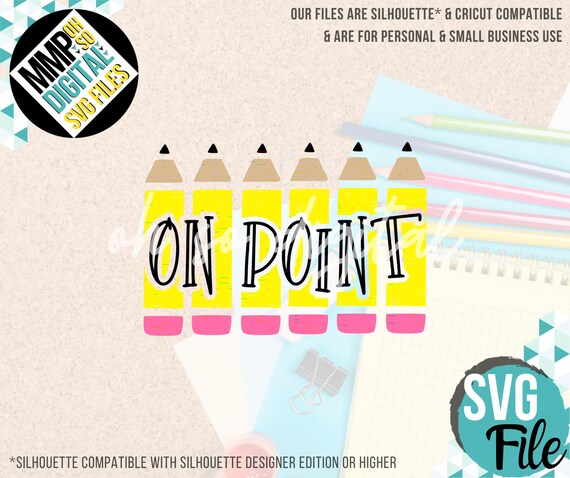 Download Free Back To School Svg On Point Svg Pencils Svg Girls Shirt Etsy SVG Cut Files