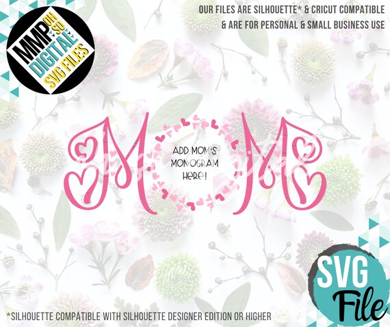 Download Mom Monogram Frame Svg Mom Svg Mother S Day Mom Gift Etsy
