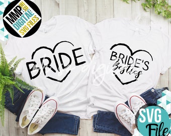 Bride SVG, Bride's Besties, Bride To Be, Bride Tribe, Bachelorette Shirts, SVG File, Instant Download, Cuttable Design, Silhouette, Cricut