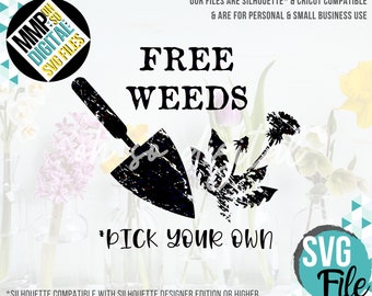 Free Weeds SVG, Garden Flag, Spring Svg, Distressed SVG, Cuttable Design, SVG File, For Silhouette, For Cricut